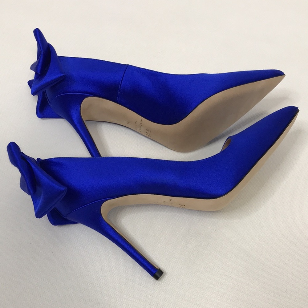 NWOT SJP BY SARAH JESSICA PARKER Lucille Satin Bow heels - Picture 12 of 12